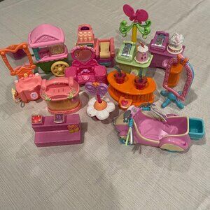 My Little Pony Furniture Scooter Popcorn Cart Vanity Cash Register Hair Salon Et